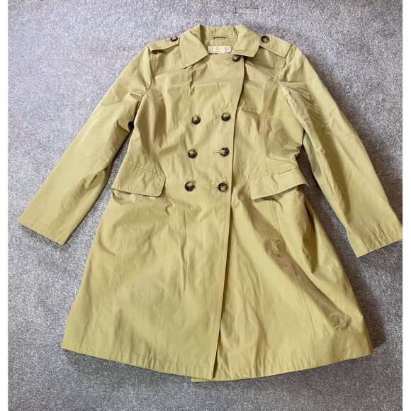 Michael Kors Jackets & Blazers - Michael Kors Trench Coat Beige Double-Breasted 39" Long Large